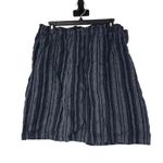 Ellen Tracy SKIRT WOMENS LARGE 100% LINEN PAPERBAG WAIST STRIPED SUMMER CASUAL Photo 10