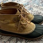 Sorel  Waterproof Out and About Boots Lace Up Snow Boots Classic Tan Leather 9 Photo 0