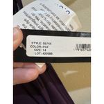 XScape Style 5574x Plum Off Shoulders Scuba Maxi Dress Ruffle Draped Ruched Photo 5