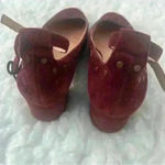 Madewell  Inez Studded Burgundy Suede Block Heels Ankle Strap Shoe Sz 7.5 Photo 5