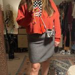 EUC Women’s Charlotte Avery Red Cropped Waffle Knit Button Down Top Size L Size L Photo 6