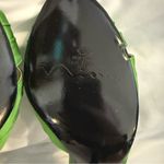 Nina NWOT Contesa Apple Green Satin d'Orsay Peep-toe Pumps Photo 3