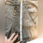 Angel Kiss  Juniors Distressed Shorts. Army Green. Like New Condition. Size 13 Photo 6