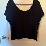 Madewell  Black Short Crop Sleeve Tee Scoop Neck size XXL Photo 1