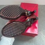 Aerosoles  Over Plaited Red Leather Kitten Heels Size 8.5 Photo 4