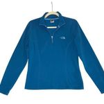 The North Face 1/4 Zip Fleece Pullover Women Sz M Blue Outdoor Travel Everyday Photo 0