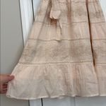 Love the label faux wrap cotton dress embroidered size medium Photo 4