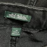 Wild Fable  Women's Black Jean Shorts Denim Distressed Raw Hem Size 14 Photo 2