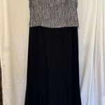 Alex Evenings  Women Size 14 Maxi Dress W/ Jacket Black Silver Sparkle Set Formal Photo 4