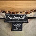 Vintage Nostalgia Size Large Rustic Floral Alligator Print Slinky Maxi Dress Green Photo 9