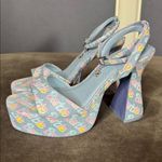 ALDO Barbie x  BarbieParty Collection Blue Logo Platform Sandal Block Heel 10 NEW Photo 5