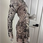 CHANG YUANRUIXIA black sequin mesh long sleeve contrast sexy top dress #205 Size M Photo 6