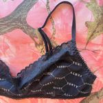 savage x fenty rihanna black lace logo bralette Photo 4