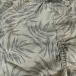 Gap Olive Green Tropical Leaves Pull On Drawstring Flowy Shorts Women's Large Photo 3