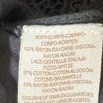 Free People  Shirt Womens XS Gray Boho Peasant Crochet Lace Tassel Long Sleeve Photo 7