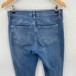 Free People  High Waist Skinny Jeans Women 30 Blue Jean Cotton Distressed Raw Hem Photo 5