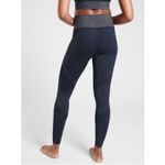 Athleta  Twilight Tight Navy Silver Leggings High Rise Stretchy Reflective Trim S Photo 9