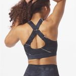Glyder  Black Tie Dye Stripe Sports Bra Photo 1