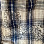 Mossimo Women’s Coastal Cowgirl Country Strapless Dress / Skirt Blue Plaid Large Photo 1