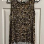 Michael Kors  Sz M Medium Yellow Snakeprint Sleeveless Chain Neck Top Shirt Photo 0