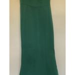 Amsale Solid Green Halter Button Neck Floor Length Gown Formal Dress Prom Hoco 4 Photo 3