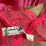 Free People  Bright Eyes Hot Pink Romantic Coquette Sheer Lace Bralette S NWOT Photo 3