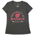 NCAA Wisconsin Badgers Women's Short Sleeve V Photo 1
