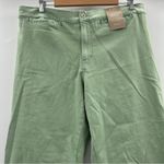 Madewell  The Petite Emmett Wide-Leg Crop Pant in Pistachio Green Sz 33P NEW‎ Photo 3