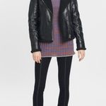 Mauritius Gila lamb leather faux sherpa lined motorcycle jacket size US 6 small Photo 4