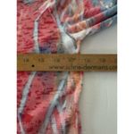 Before + Again Thermal Top Size S Pink Blue Abstract Waffle Long Sleeve Floral Photo 4