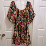 Oddi Los Angeles Just Peachy Multicolor Mini Dress On/Off Shoulder Size 1X NWT Pink Photo 8