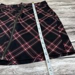 SO Women's Exposed Full Zip High Rise Mini Skirt Plaid Black Burgundy 3 26W Knee Size undefined Photo 12