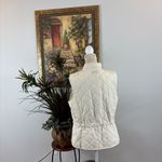 Liz Golf Athletic Quilted Button Up Vibrant Beige Vest M Size M Photo 3