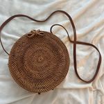 Brown Boho Round Rattan Bag Photo 7