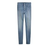 J.Crew High Rise Skinny Button Fly Jeans 27 Light Wash Stretch Denim Photo 1