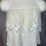 Love Culture  Cream Lace Flowy Crop Top | Size Small Photo 1