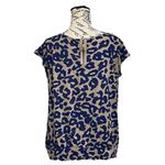 Loft  Animal Print Slouchy Blouse S Modern Minimal Casual Mature Style Modest Photo 4