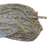 CeCe Womens Top Sz XL Silver Sequined Long Sleeve Cold-Shoulder Blouse New Years Photo 11