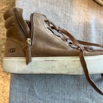 UGG  Brown Suede High-Top Platform Sneakers Photo 2