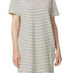 NEW BUFFALO DAVID BITTON Cotton Rich Yarn Dye Striped Short Sleeve Dress Small Black Photo 0