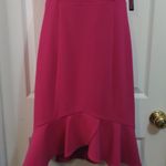 Guess  Los Angeles Hot Pink Spaghetti Strap Cocktail Ruffle Trim Dress Size 6 NWT Photo 6