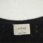 Wilfred  Aritzia Black Open Knit Button Down Tank Top Womens S Whimsigoth Crop Photo 2