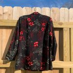 Kelly Stevens vintage black red blazer size medium Photo 5