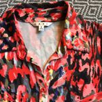 CAbi Watercolor Abstract Print Jersey Shirt Dress Small Comfy Casual Multicolor Photo 3