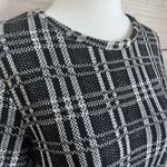 ZARA Trafaluc Black & White Plaid Short Sleeve Shift Dress Photo 7