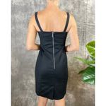 Michael Kors Bodycon Silver Belt Buckle Sexy Little Black Dress Mini Length LBD Photo 3