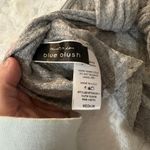 Blue Blush Grey Halter Tie Back Crop Top Made in USA Medium Waffle Knit Photo 2