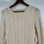 Modcloth  A'reve cream long sleeve pullover lace crochet side tie size small /med Photo 7