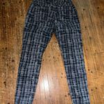 CAbi gray grid dark academia curvy skinny size 8 jeans Photo 3