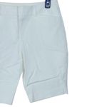 Apt. 9  Solid White Bermuda Shorts Women’s Size 8 | Classic Chino Flat Front Photo 3